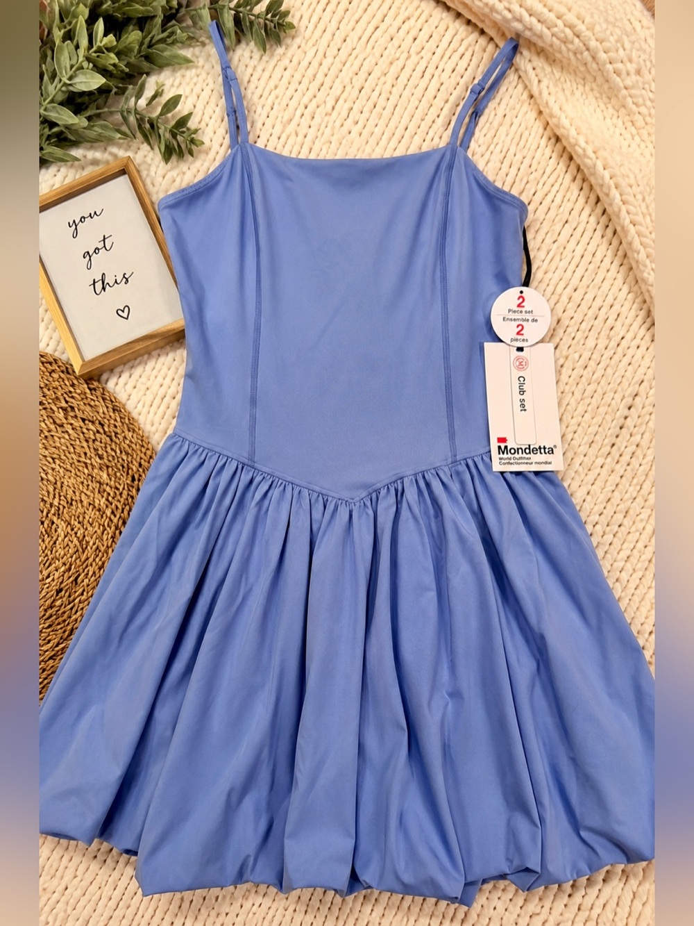 🩵 Ladies Mondetta Club Set Bubble Dress – NWT